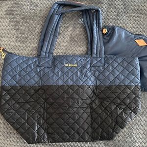 MZ Wallace Large Metro Tote -  Navy & Black